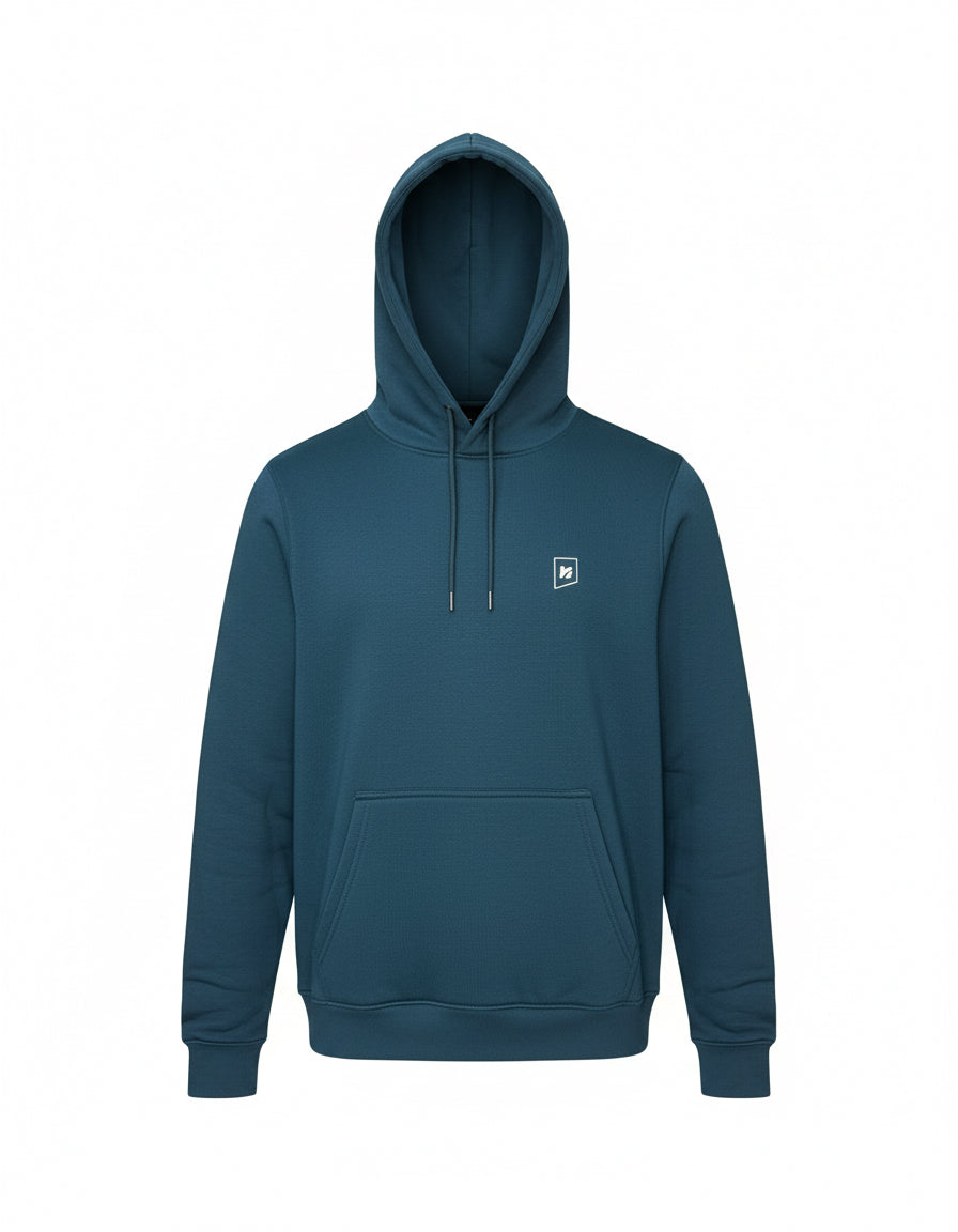 Petrol Hoodie with Minimal Logo