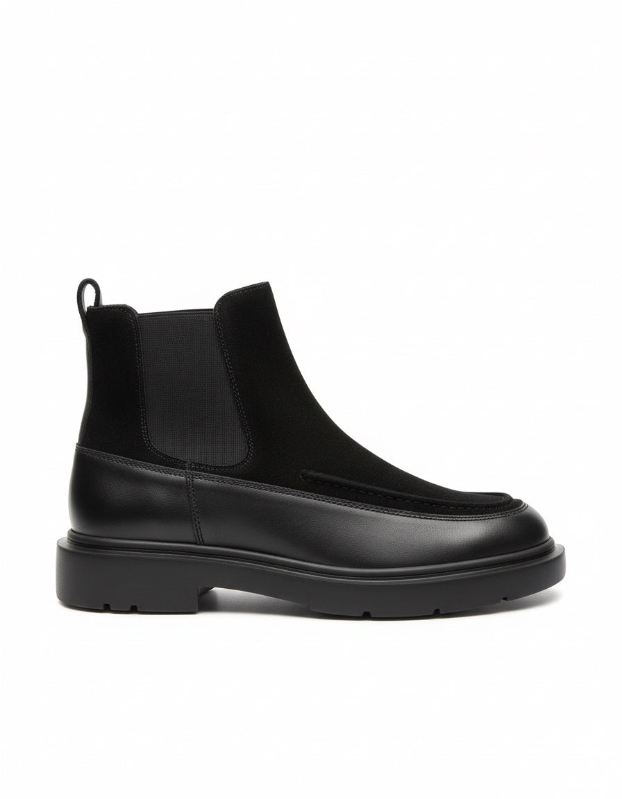 Black Leather & Suede Chelsea Boots – Urban Sophistication
