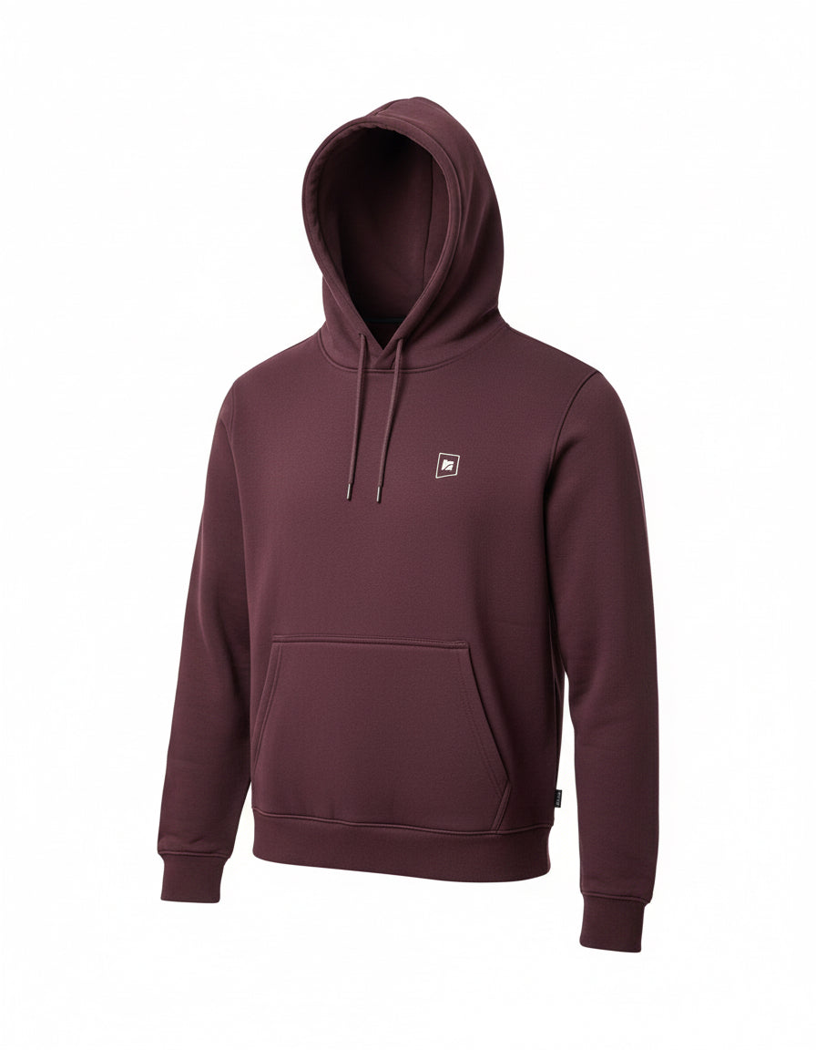 Bordeaux Hoodie with Minimal Logo