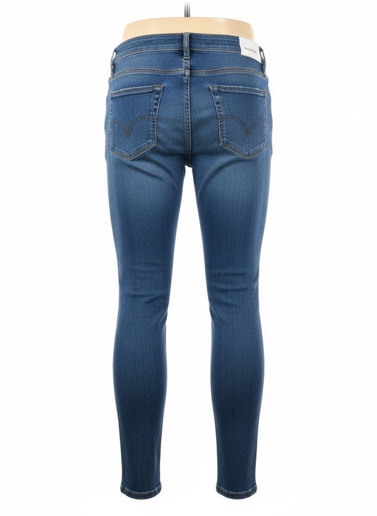 Men’s Slim Fit Jeans — Light Blue Paint-Splatter & Ripped