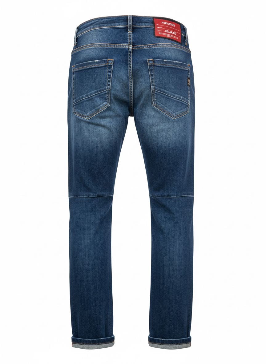 Men’s Slim Fit Jeans — Light Blue Distressed