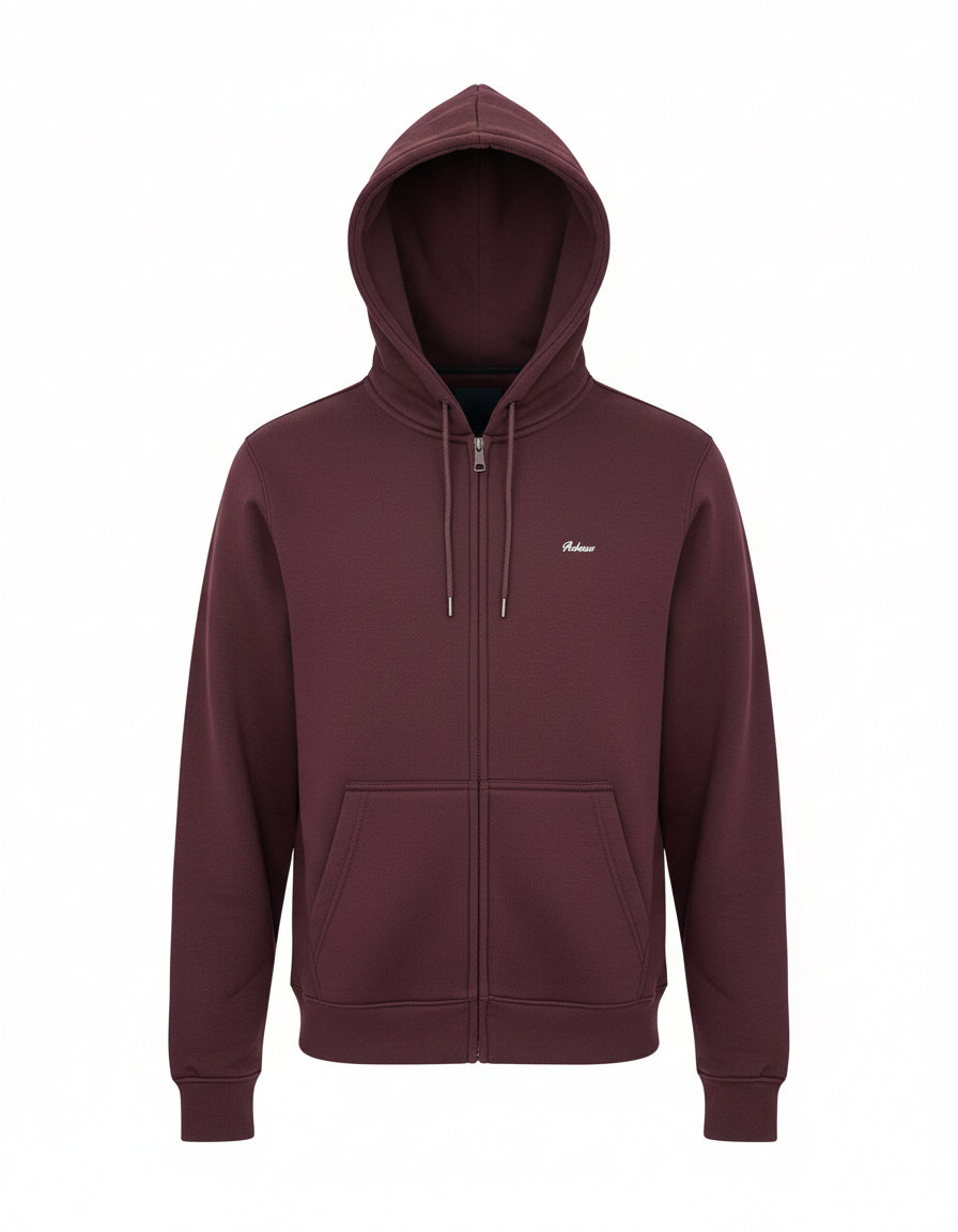 Bordeaux Zip Hoodie – Urban Comfort