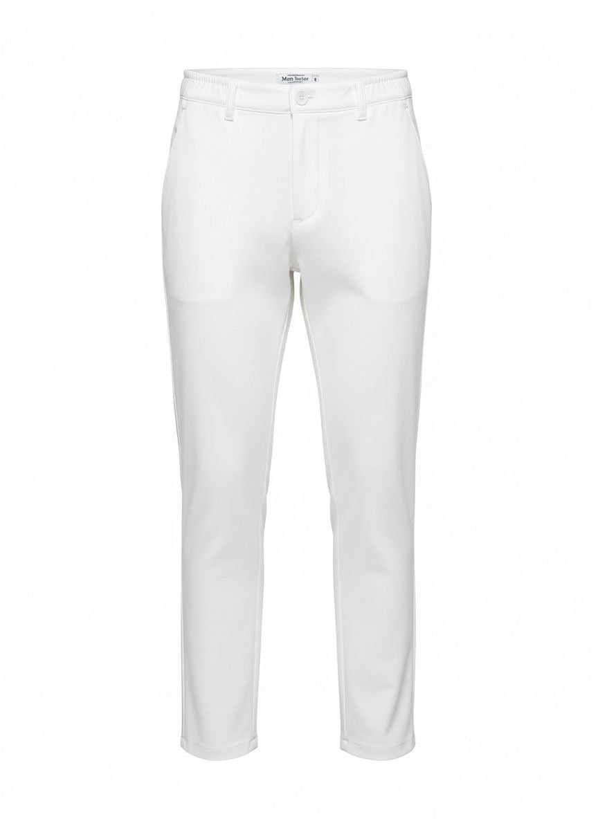 White Velvet Mandarin Collar Set – Winter Edition