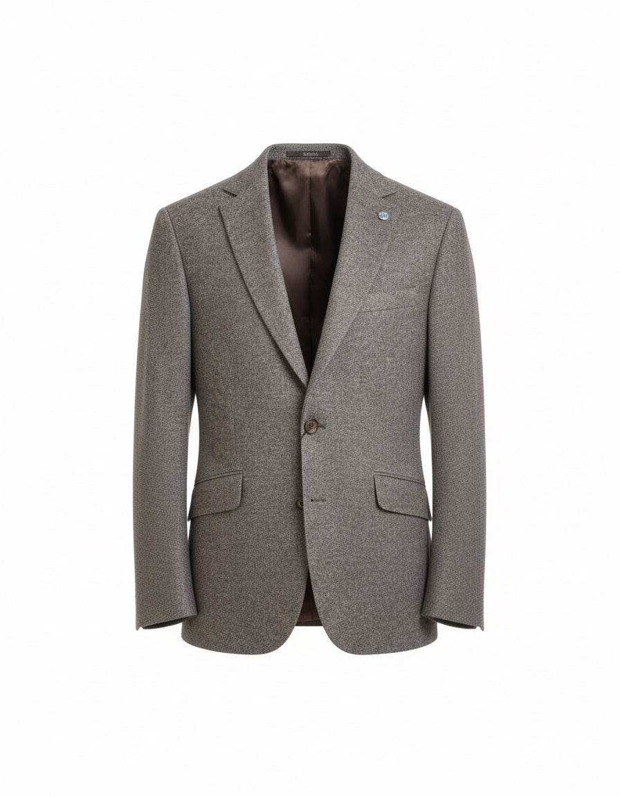 Taupe Textured Tailored Blazer