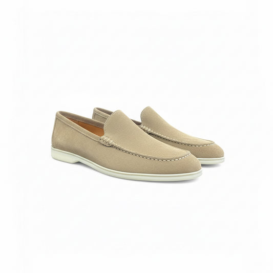 Stone Suede Loafers – Riviera Collection