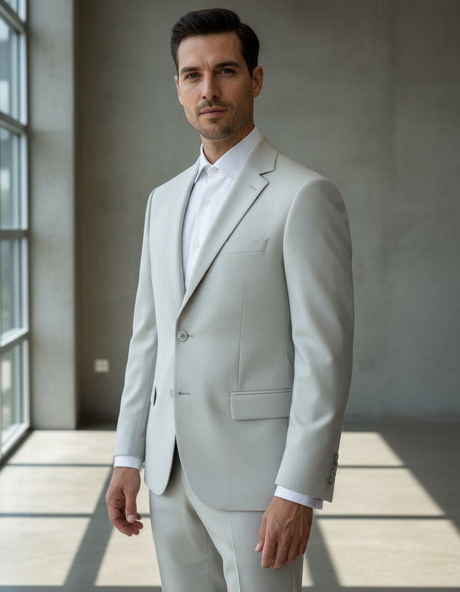 Men's Two-Piece Suit - Light Beige