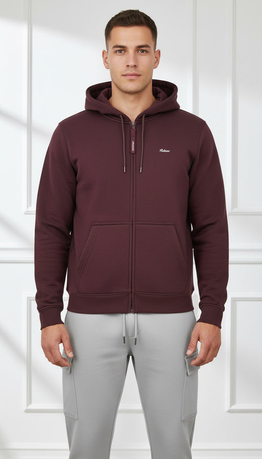 Bordeaux Zip Hoodie – Urban Comfort