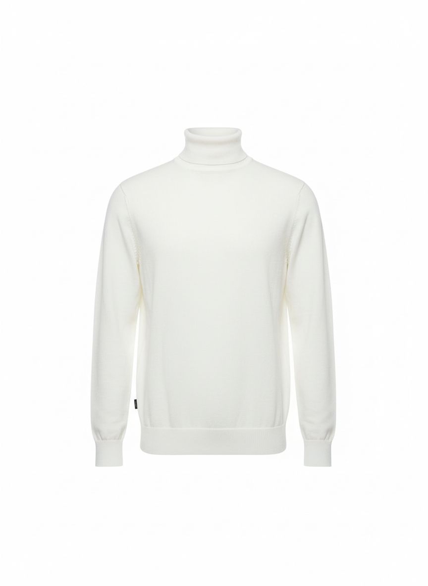 Off-White Fine Knit Turtleneck Sweater