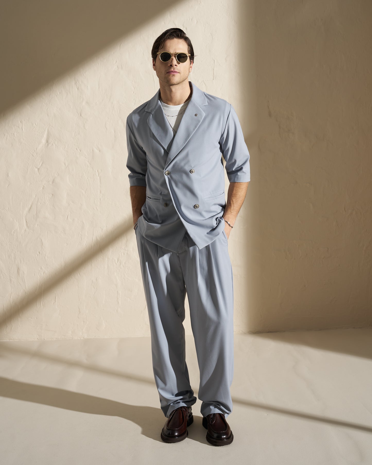 Lightweight Double-Breasted Blazer