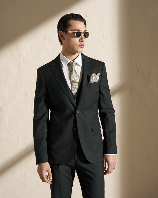 Men’s Three-Piece Suit – Dark Green