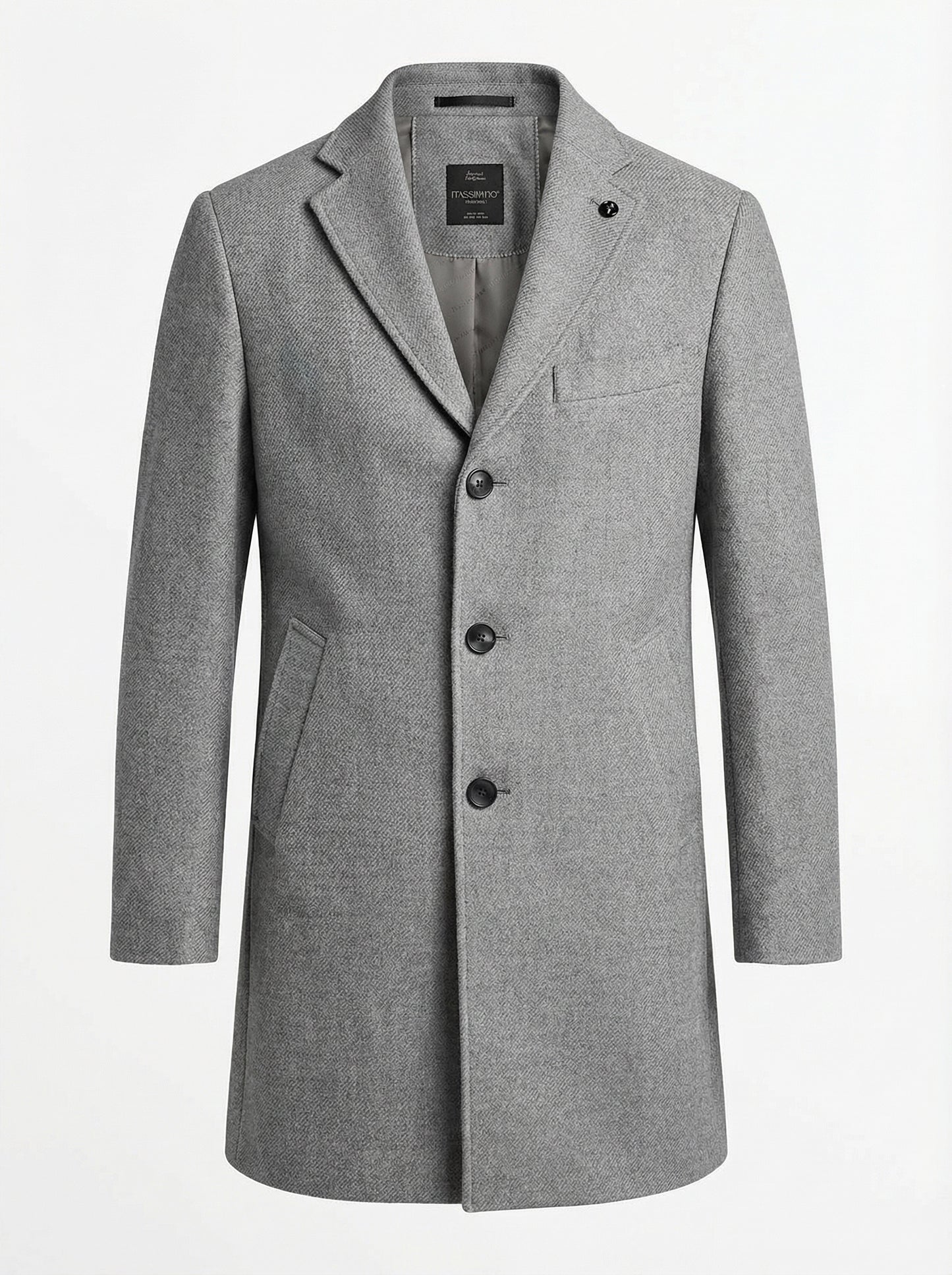 Light Grey Overcoat (Wool Touch)