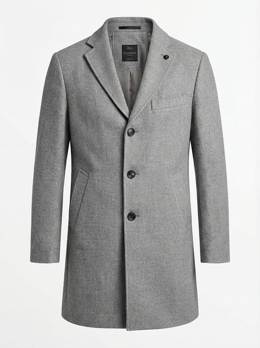 Light Grey Overcoat (Wool Touch)