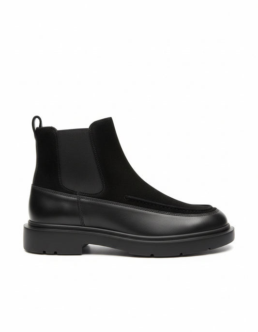 Black Leather & Suede Chelsea Boots – Urban Sophistication