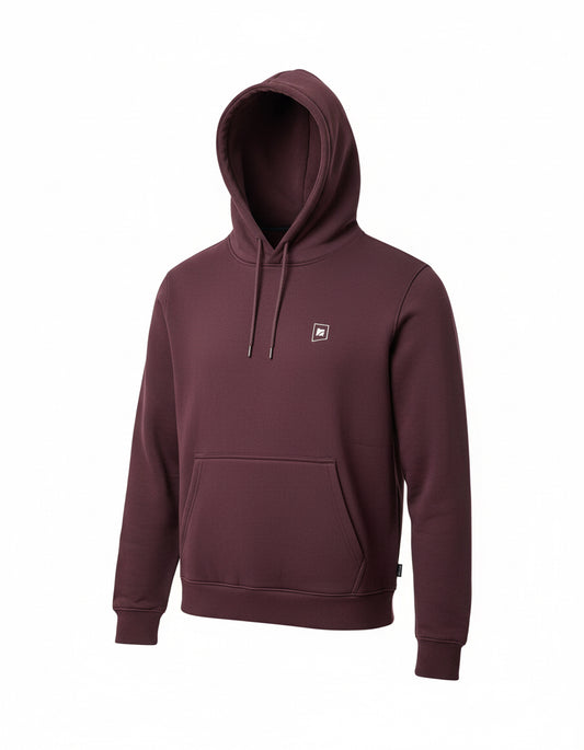 Bordeaux Hoodie with Minimal Logo