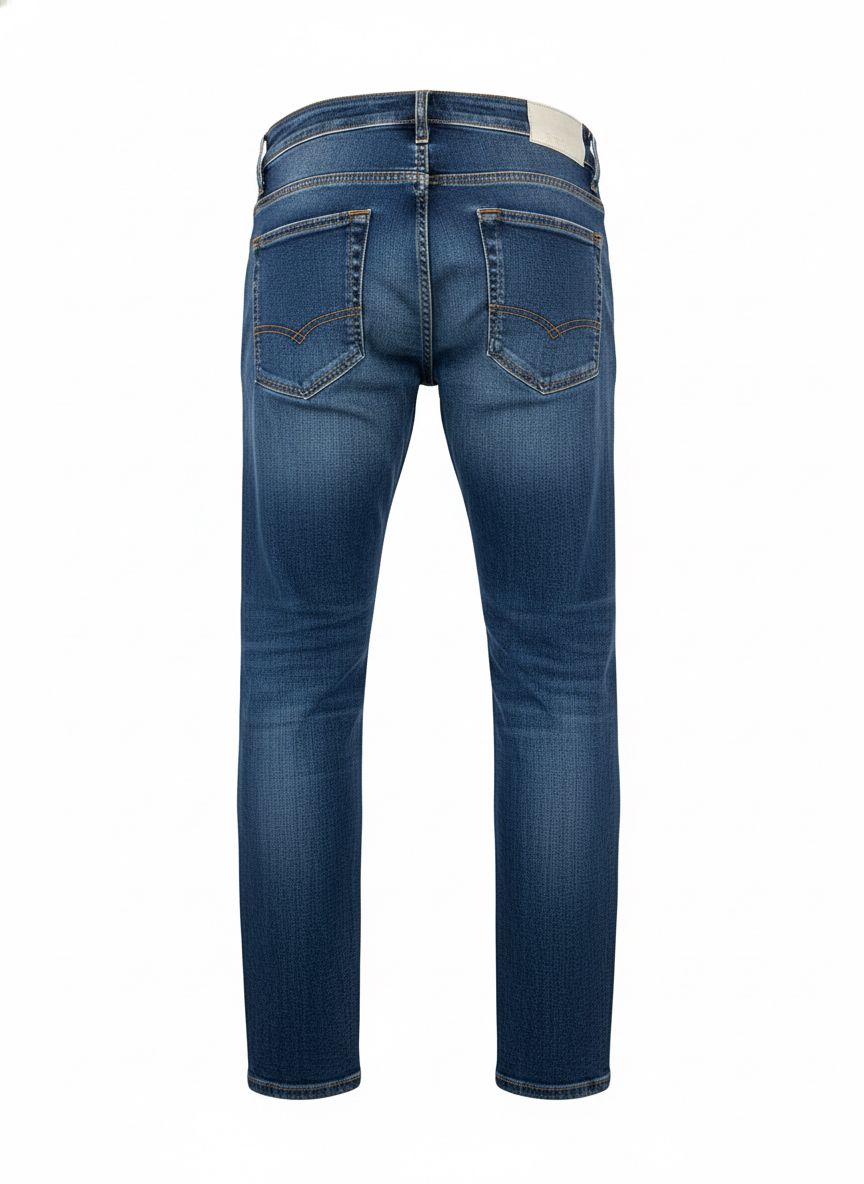 Men’s Slim Fit Jeans — Light Blue Distressed