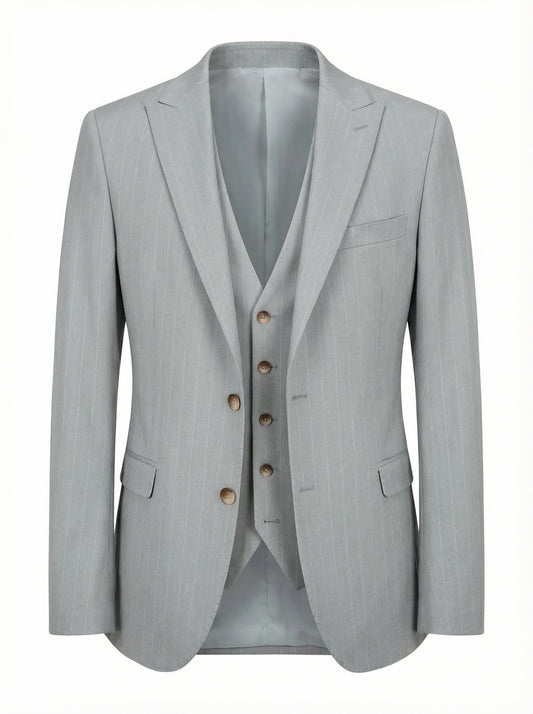 Mint Pinstripe 3-Piece Suit – Full Description
