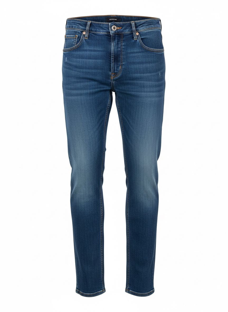 Men’s Slim Fit Jeans — Mid Blue Wash
