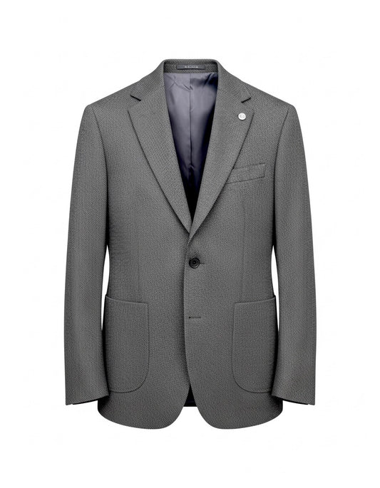 Charcoal Textured Tailored Blazer