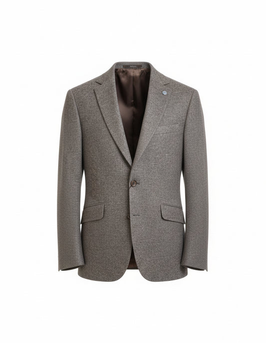 Taupe Textured Tailored Blazer