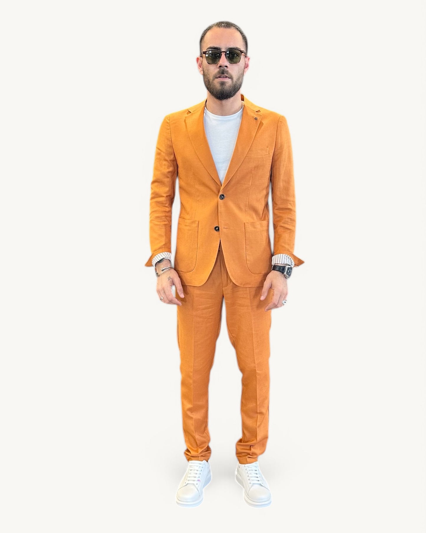 Mustard Linen Suit – 100% Pure Linen