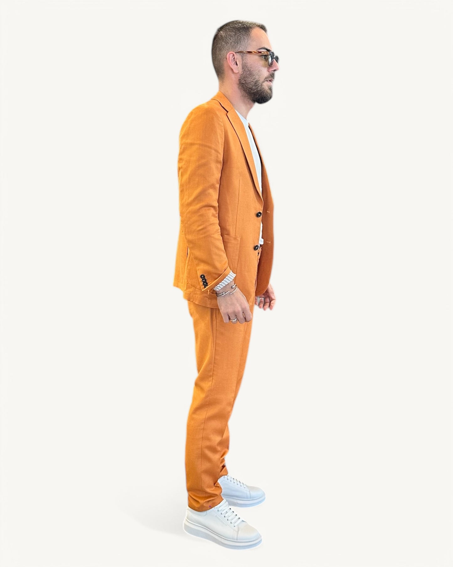 Mustard Linen Suit – 100% Pure Linen