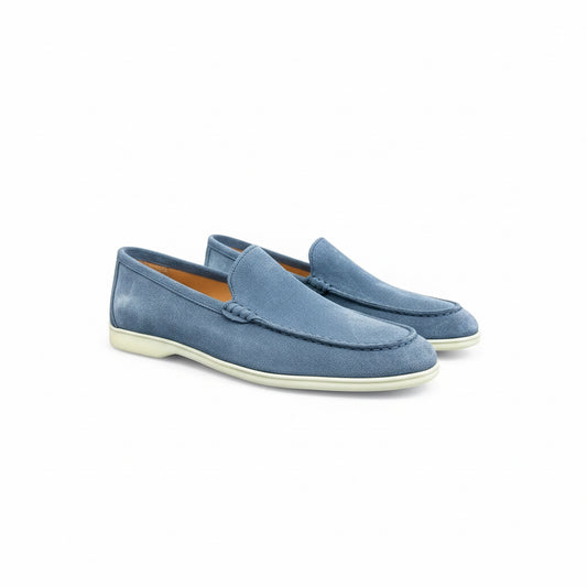 Indigo Suede Loafers – Summer Elegance Edition