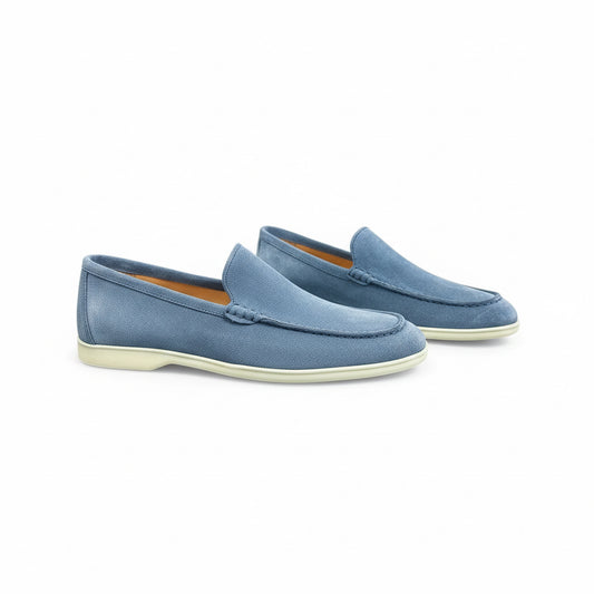 Indigo Suede Loafers – Summer Elegance Edition