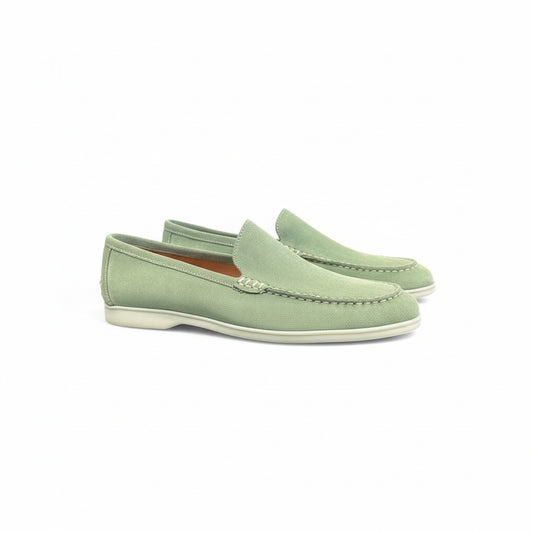 Light Green Suede Loafers – Riviera Collection