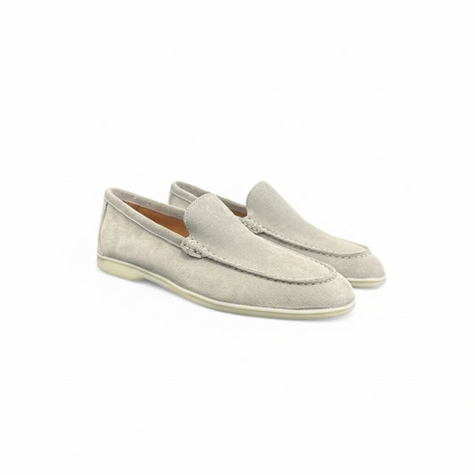 Light Grey Suede Loafers – Riviera Collection