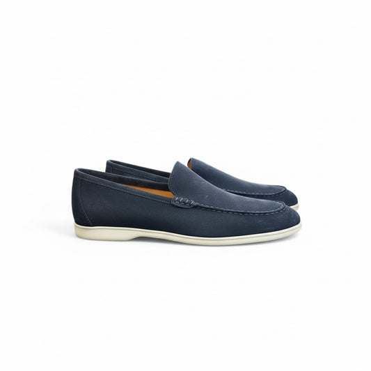 Navy Blue Suede Loafers – Riviera Collection