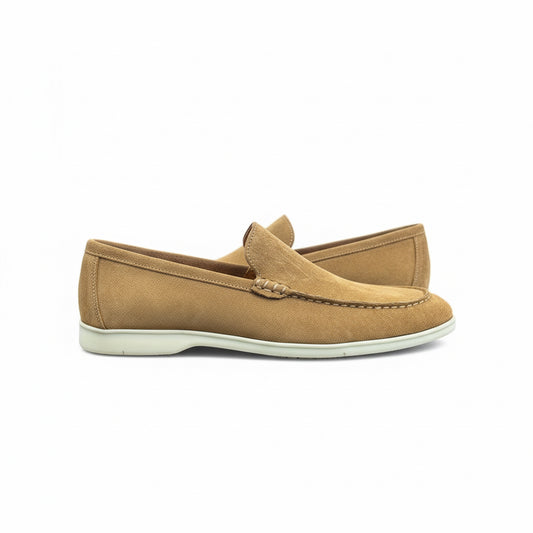 Camel Suede Loafers – Riviera Collection