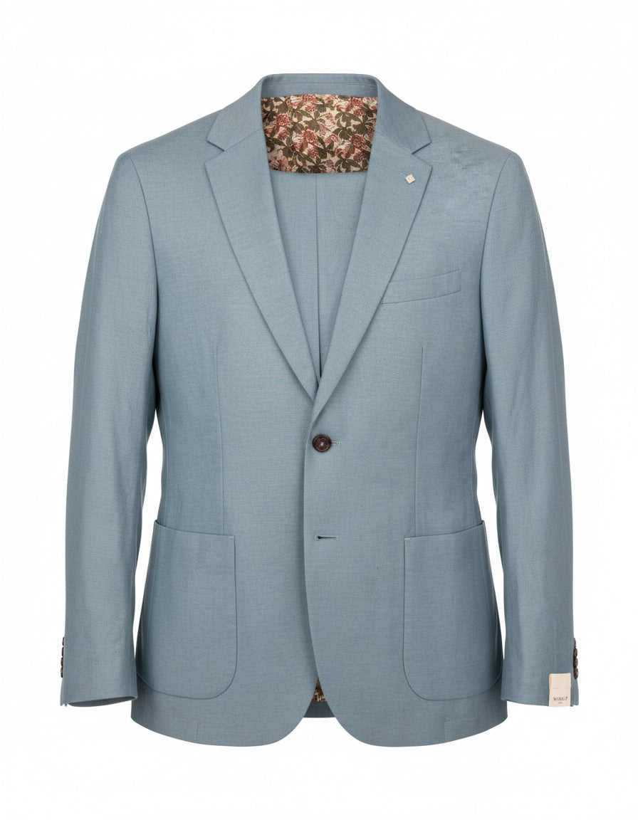 Light Blue Linen Suit – 100% Pure Linen