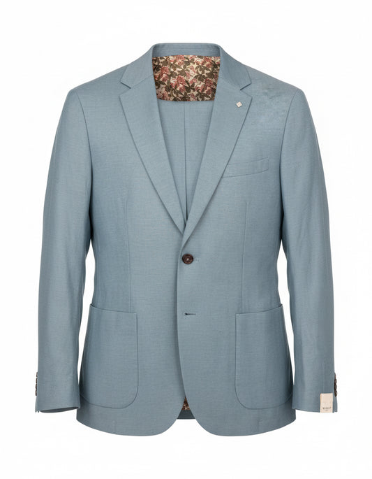 Light Blue Linen Suit – 100% Pure Linen