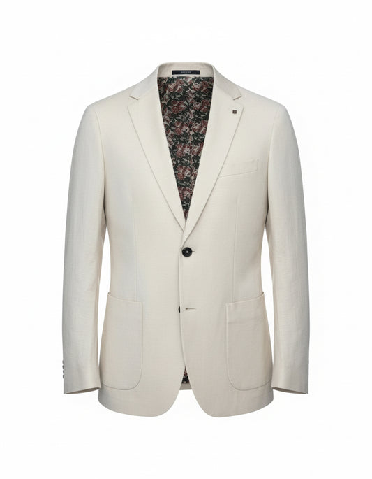 Men’s Two-Piece Suit – 100% Linen – Beige