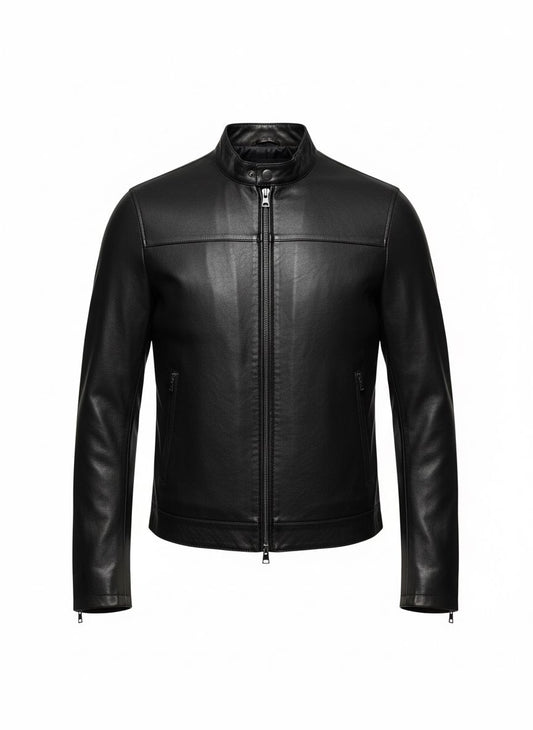 Black Leather Biker Jacket