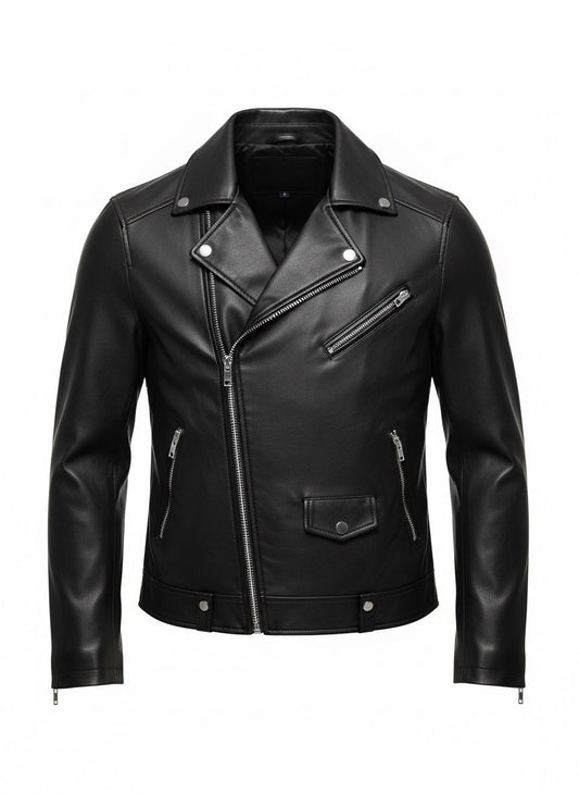 Black Biker Leather Jacket