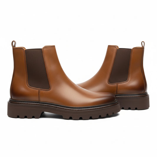 Tan Leather Chelsea Boots