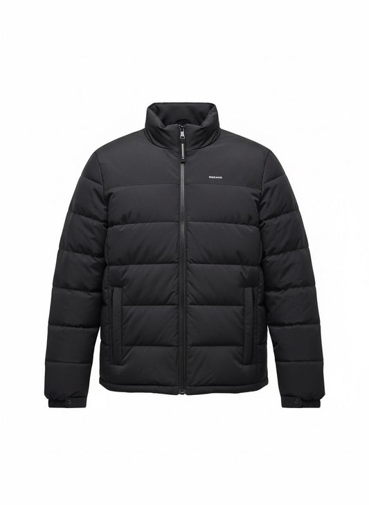 Men’s Minimal Tech Puffer Jacket — Black