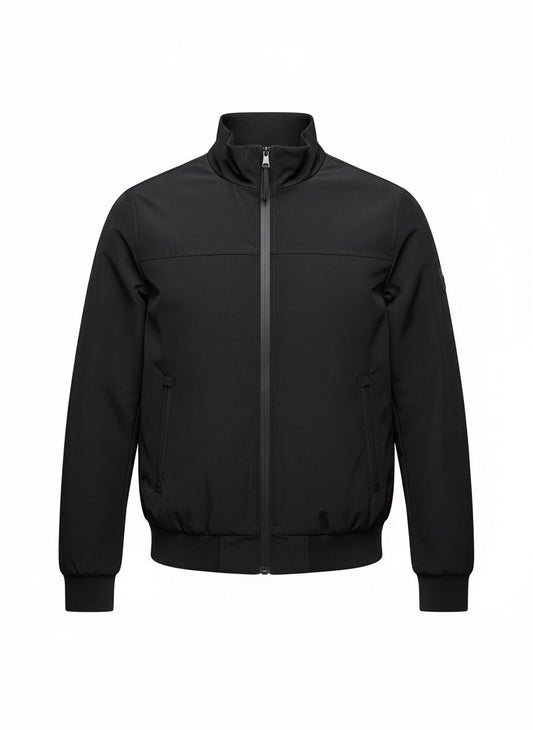 Men’s Softshell Bomber Jacket — Black