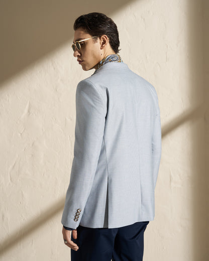 Men’s Lightweight Single-Breasted Blazer – Light Blue