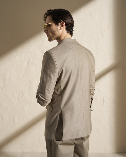 Men’s Lightweight Single-Breasted Blazer – Beige