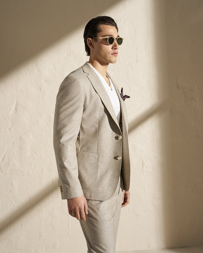 Men’s Lightweight Linen-Blend Blazer – Beige