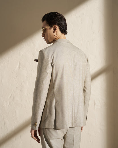 Men’s Lightweight Linen-Blend Blazer – Beige