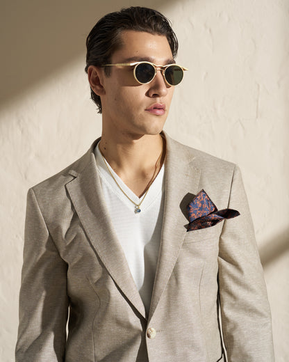Men’s Lightweight Linen-Blend Blazer – Beige