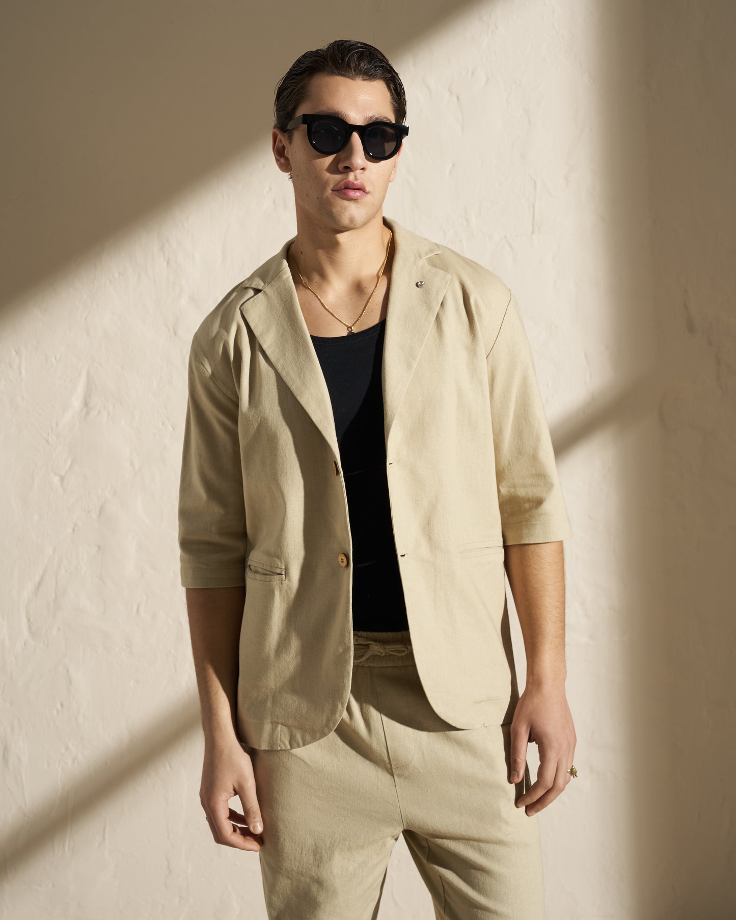 Cotton Linen Unlined Lightweight Blazer