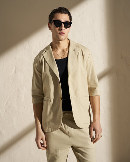 Cotton Linen Unlined Lightweight Blazer