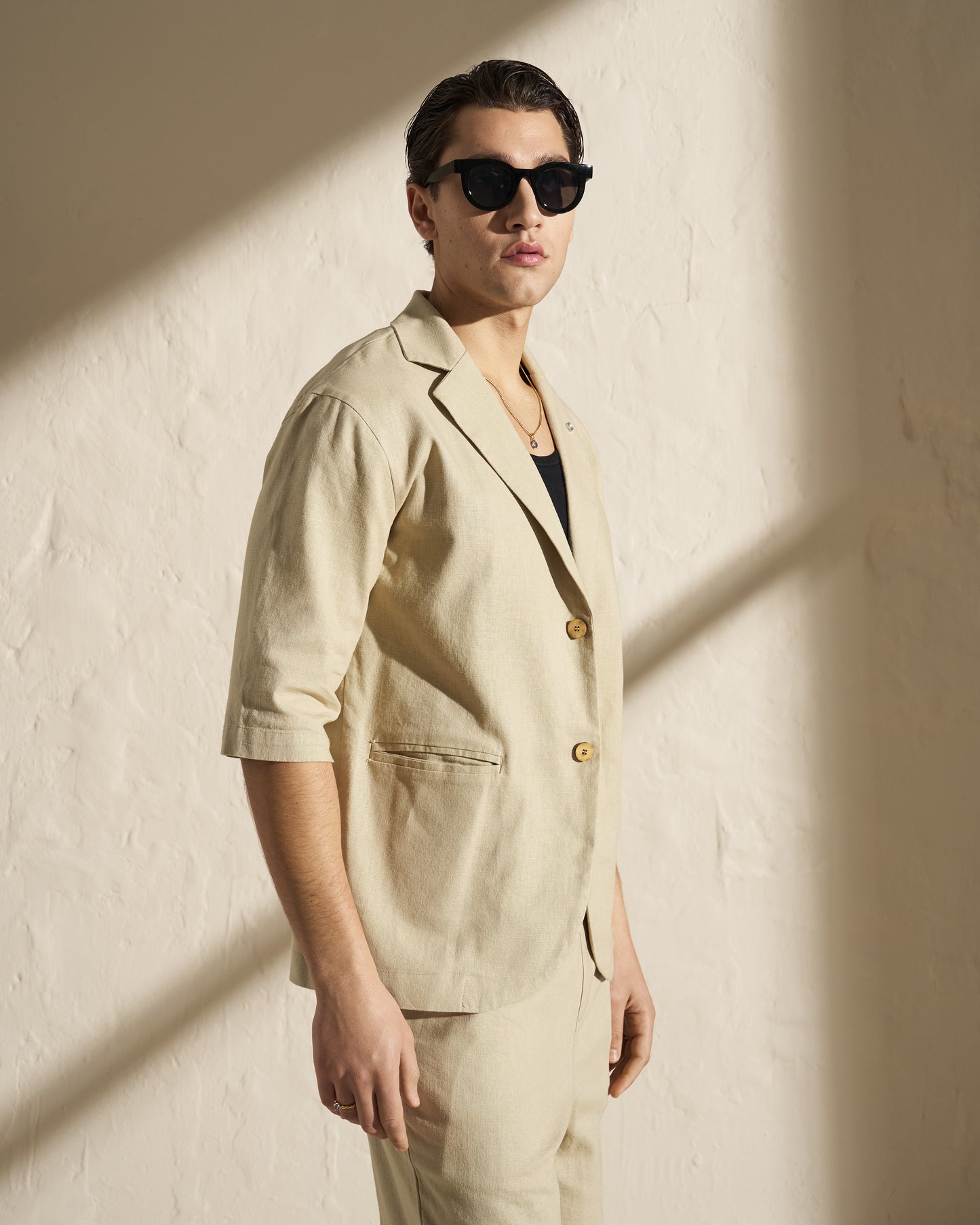 Cotton Linen Unlined Lightweight Blazer