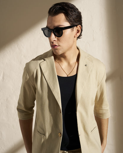 Cotton Linen Unlined Lightweight Blazer