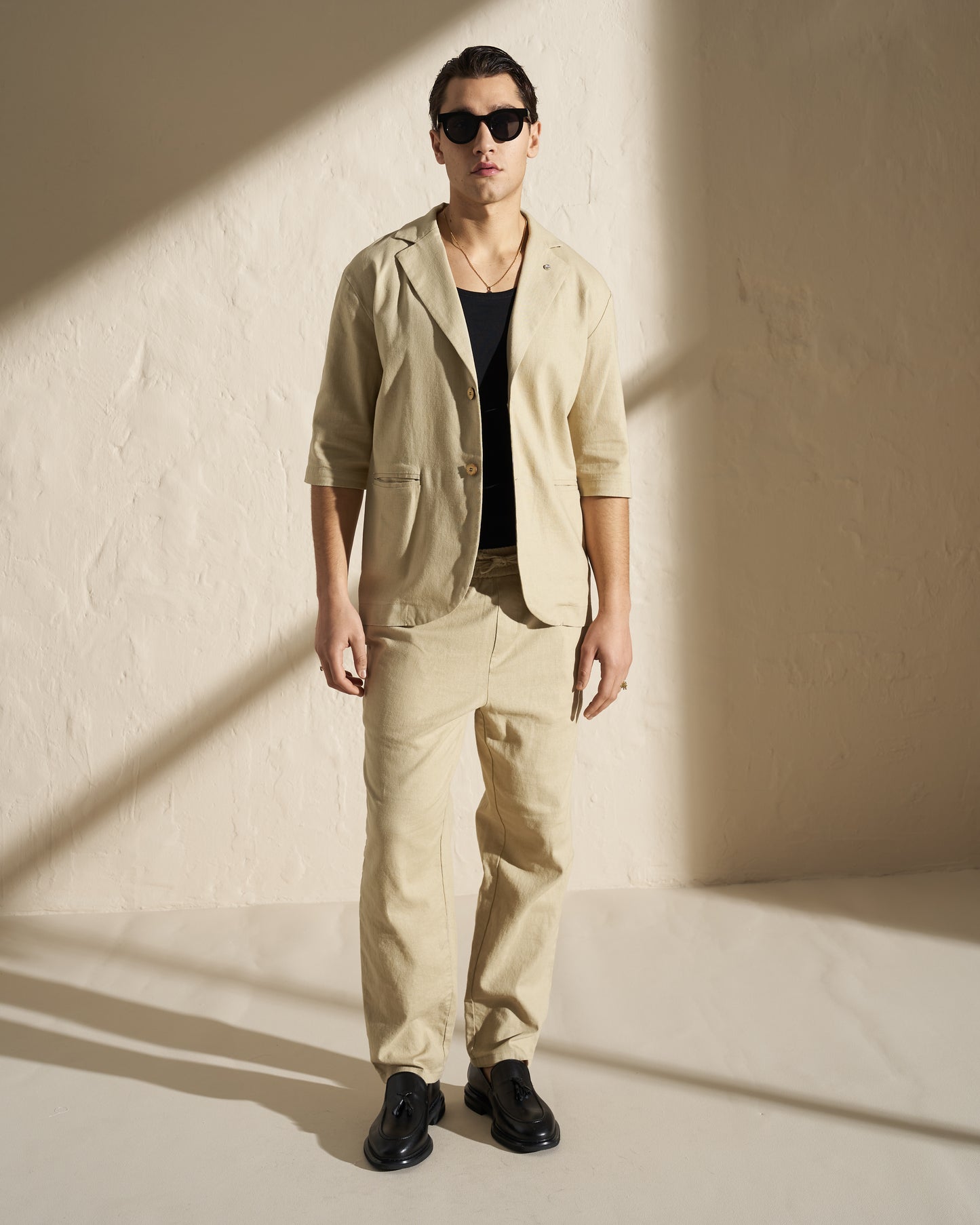 Cotton Linen Unlined Lightweight Blazer