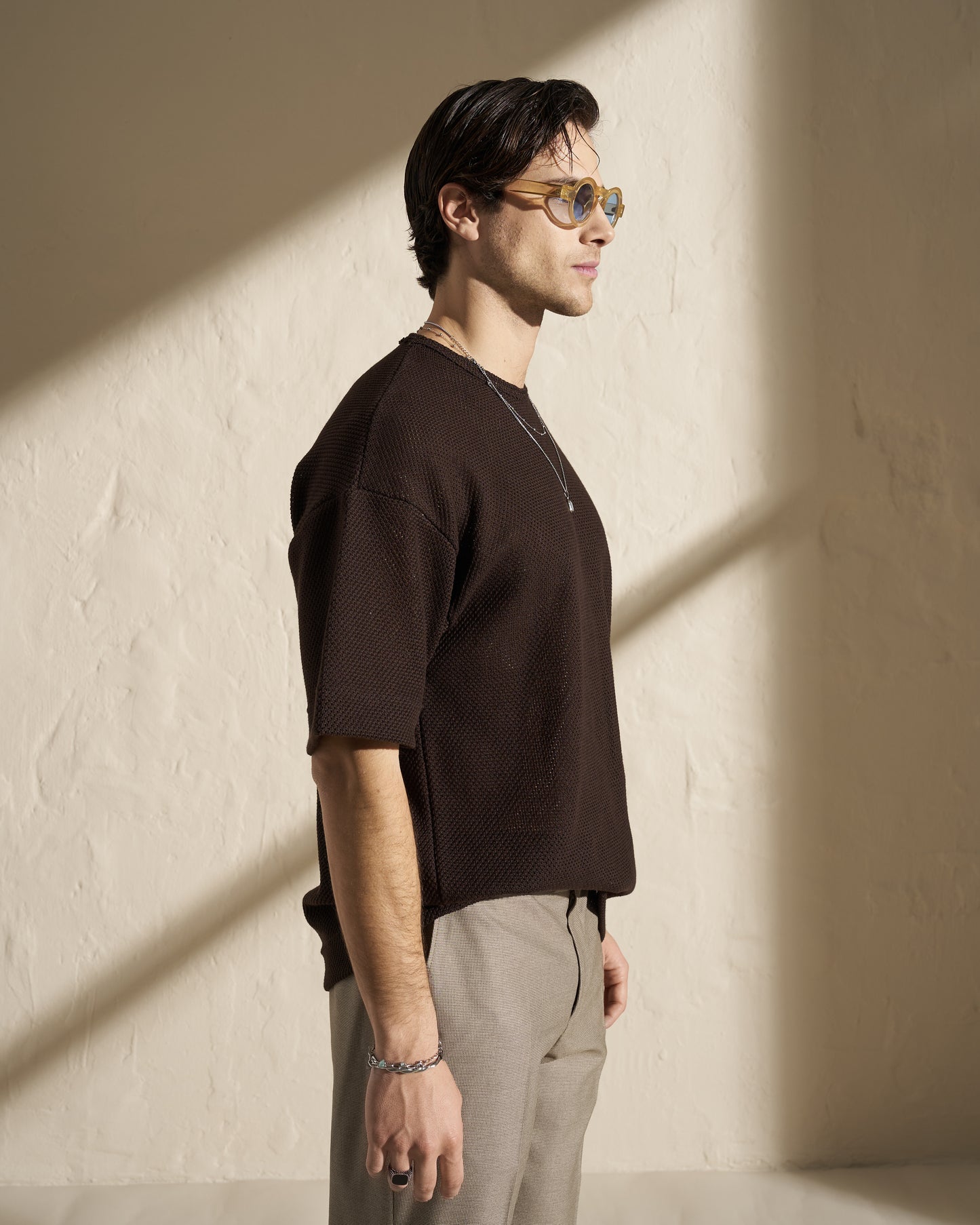 TEXTURED KNIT T-SHIRT